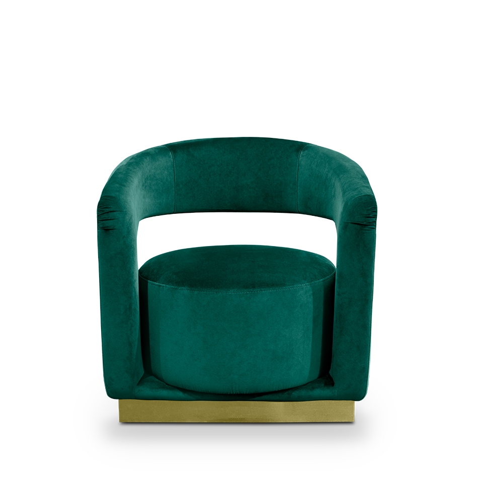 Ellen Green Soft Velvet Armchair