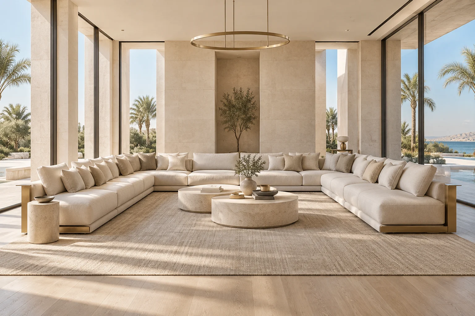 Ivory & Limestone — Majlis concept interior